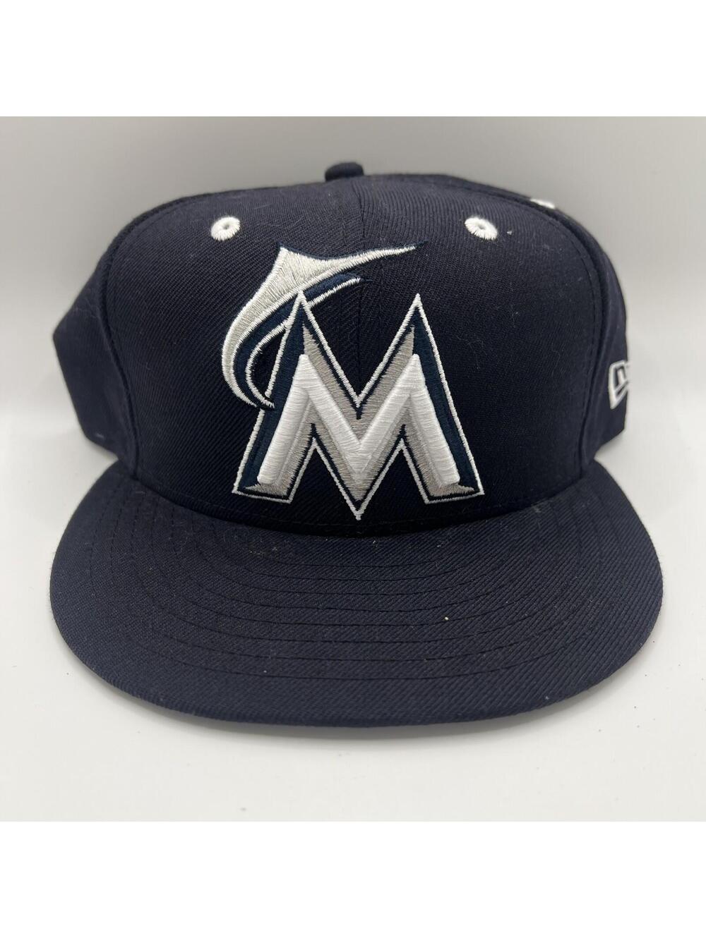 Baseball Hat Marlins Fitted Size 7 1/2 New Era